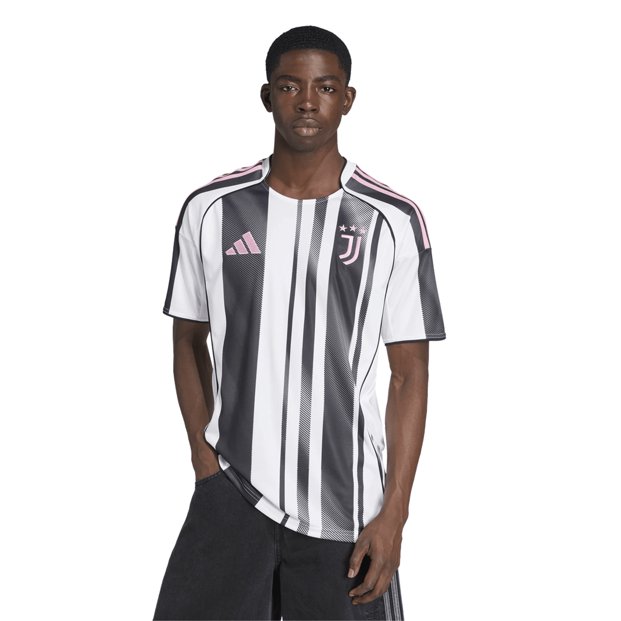 adidas Men's Juventus Yildiz Home Jersey w/ Serie A Patch 25/26 (White