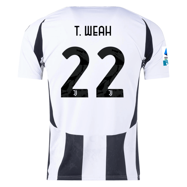 adidas Juventus Timothy Weah Home Jersey w/ Serie A Patch 24/25 (White