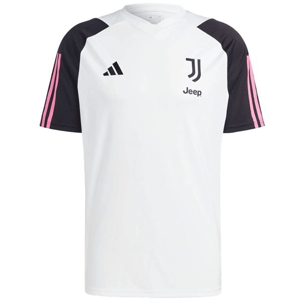 adidas Juventus Training Jersey 23/24 (White/Black/Pink) | SoccerWearhouse