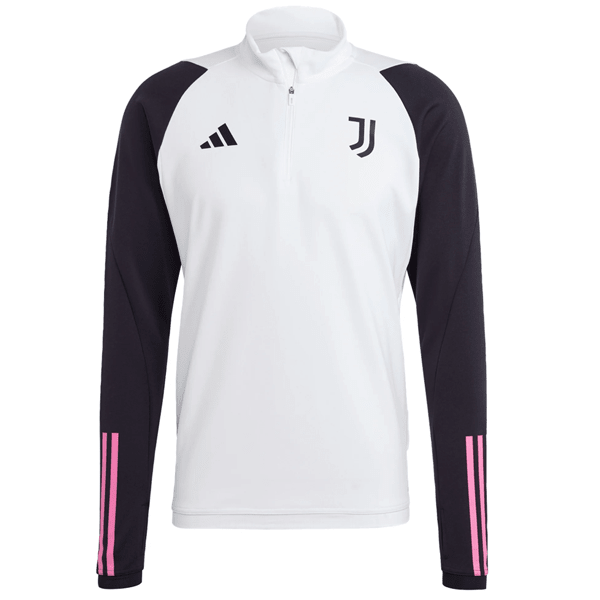 adidas Juventus Training Top 23/24 (White/Black/Pink) | SoccerWearhouse