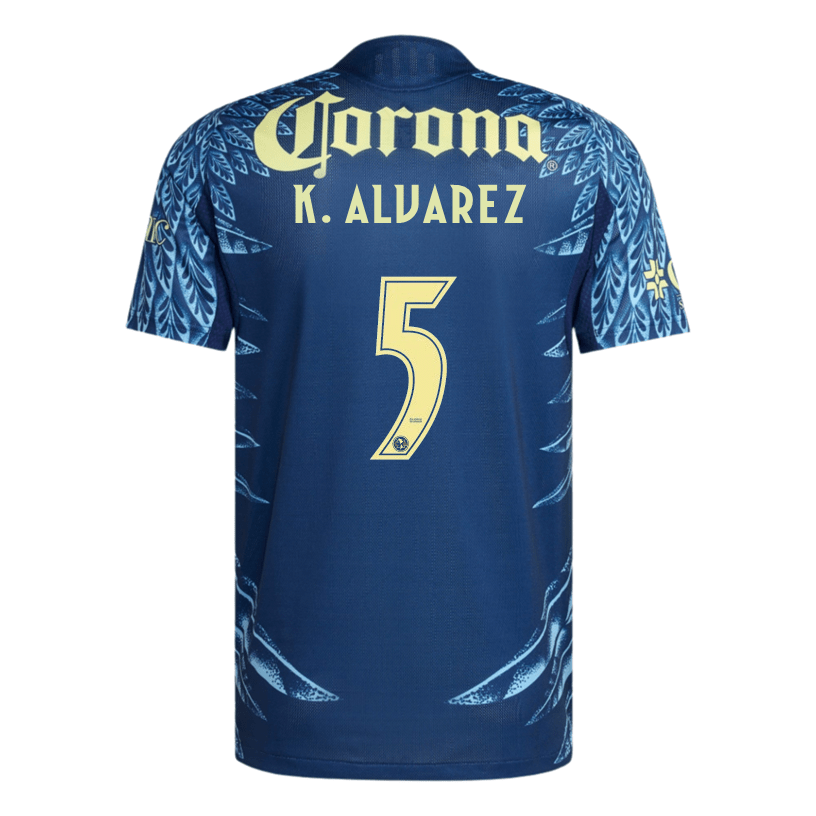 adidas K. Alvarez Men's Club América 25/26 Authentic Away Jersey (Blue) | SoccerWearhouse