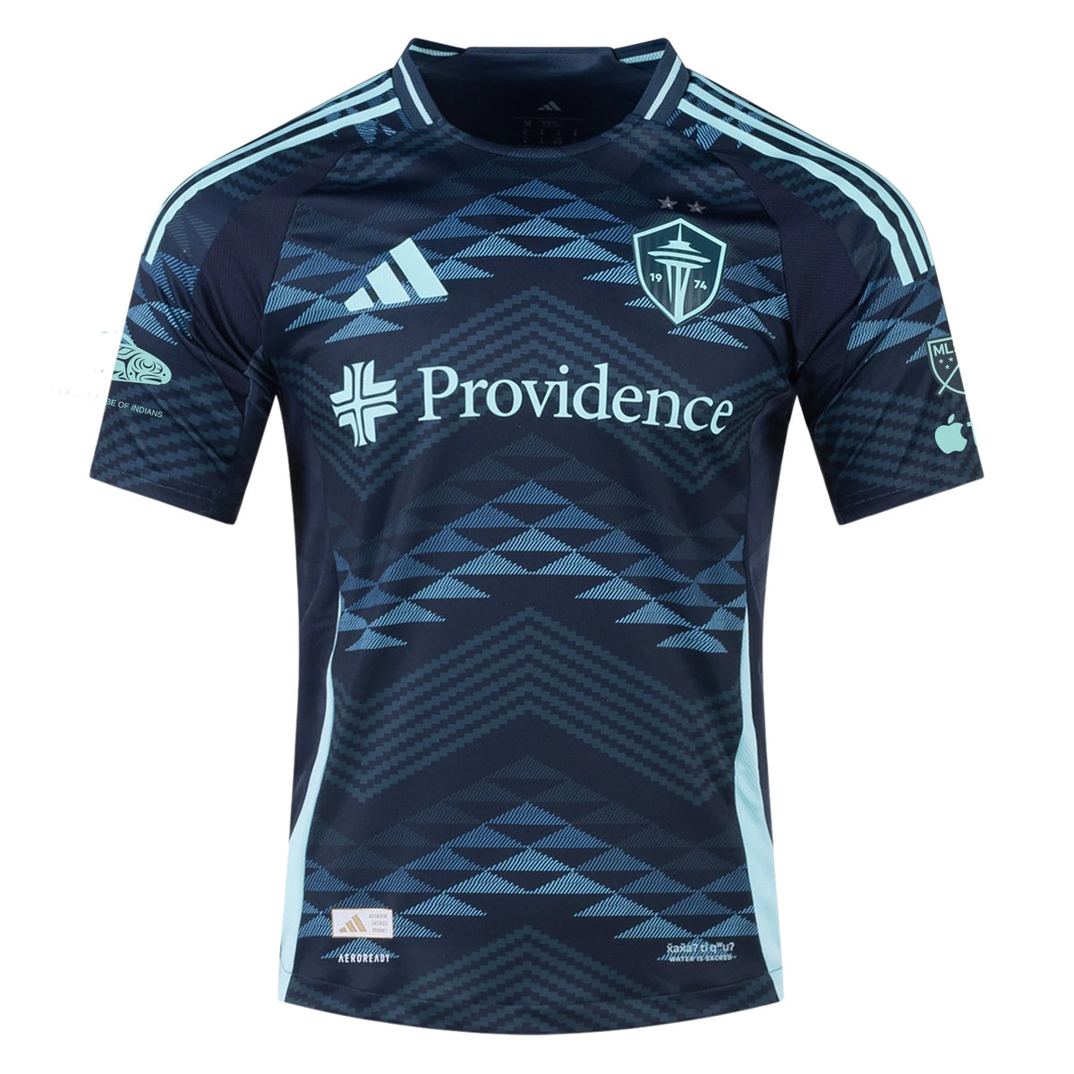 adidas K. Kossa - Rienzi Andrade Sounders Authentic Away Jersey 25/26 w/ MLS Patches & Sponsor (Aura Ink) | SoccerWearhouse