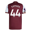adidas Kamara Men's Aston Villa Home Jersey 25/26 w/ NRFR + EPL Patches (Maroon/Blue)