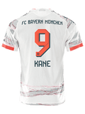 adidas Kane Authentic Away Jersey 25/26 w/ Sponsor + Meister Bundesliga Patch (White/Red)