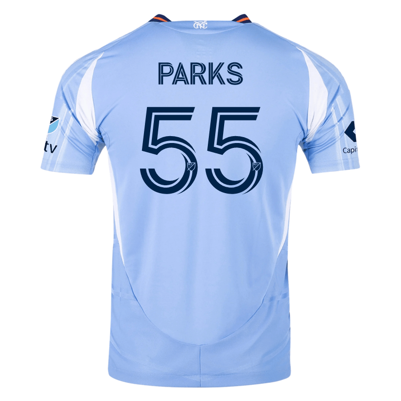 adidas Keaton Parks New York City FC Authentic Home Jersey 25/26 w/ MLS Patches (Bahia Light Blue) | SoccerWearhouse