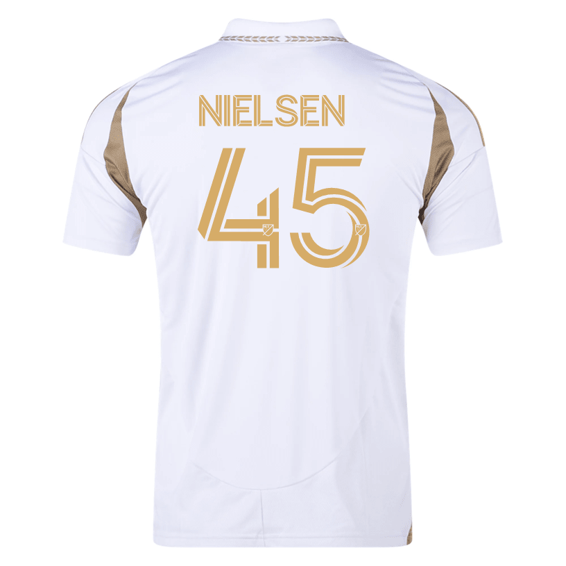 adidas Kenneth Nielsen LAFC Away Jersey 25/26 (White/Gold) | SoccerWearhouse