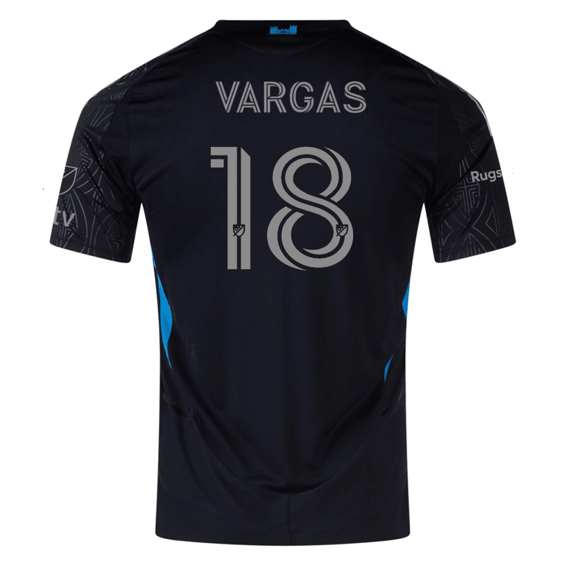 adidas Kerwin Vargas Charlotte FC Authentic Away Jersey 25/26 (Black) | SoccerWearhouse