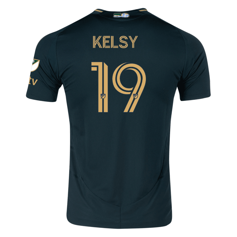 adidas Kevin Kelsy Portland Timbers Authentic Home Jersey w/ MLS & Apple Patch 25/26 (Green/Gold) | SoccerWearhouse