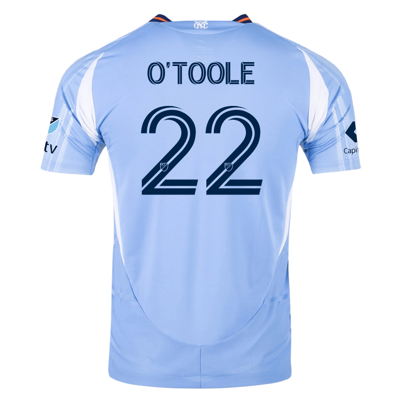 adidas Kevin O'Toole New York City FC Authentic Home Jersey 25/26 w/ MLS Patches (Bahia Light Blue) | SoccerWearhouse