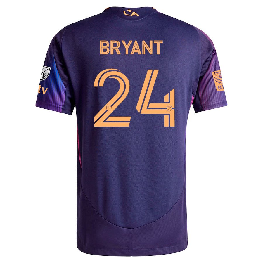adidas Kobe Bryant LA Galaxy Authentic Away Jersey w/ MLS + Apple TV + RBC Sponsor 25/26 (Purple) | SoccerWearhouse