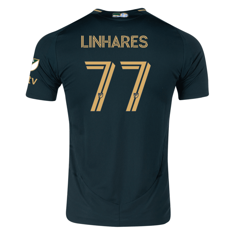 adidas Kyle Linhares Portland Timbers Authentic Home Jersey w/ MLS & Apple Patch 25/26 (Green/Gold) | SoccerWearhouse