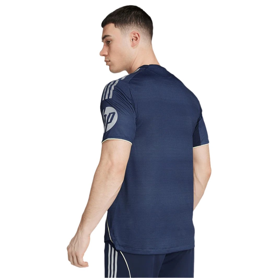 adidas Kylian Mbappé Real Madrid 25/26 Away Jersey w/ Champions League Patches (Legend Ink) | SoccerWearhouse