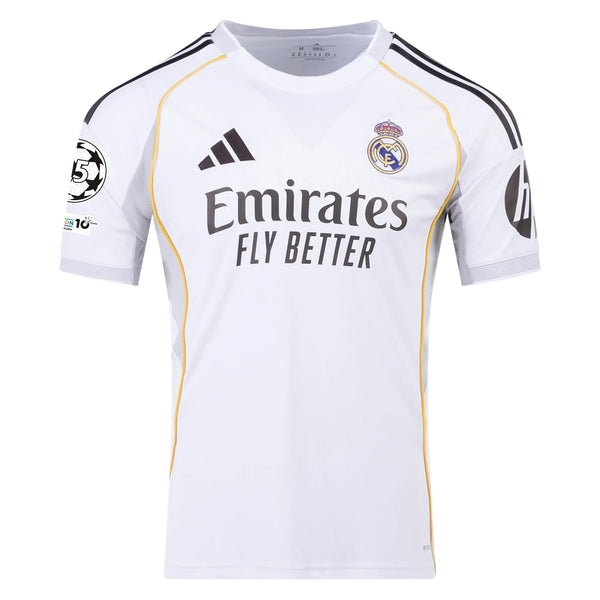 adidas Éder Gabriel Militão Real Madrid 25/26 Home Jersey w/ Champions