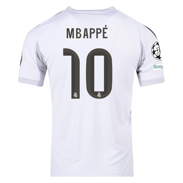 adidas Kylian Mbappe Real Madrid 25/26 Home Jersey w/ Champions League