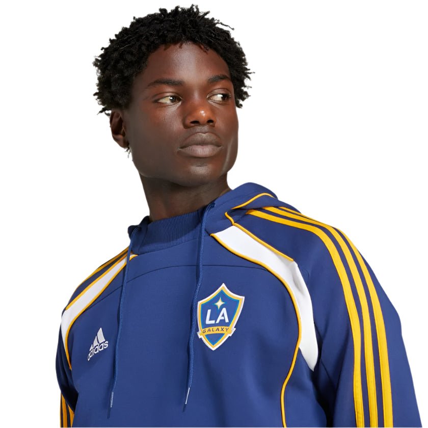 adidas LA Galaxy 25/26 Travel Hoodie (Dark Blue) | SoccerWearhouse