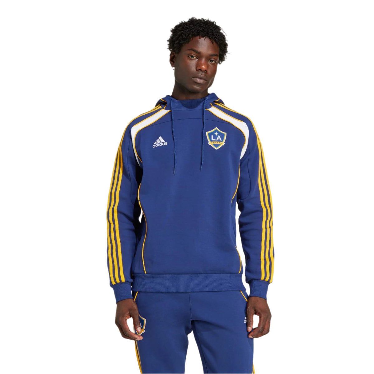 adidas LA Galaxy 25/26 Travel Hoodie (Dark Blue) | SoccerWearhouse