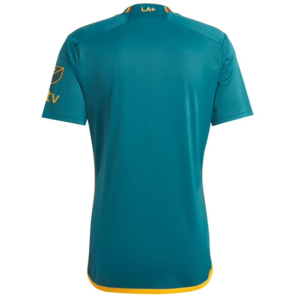 adidas LA Galaxy Away Stadium Jersey w/ MLS + Apple TV + Childhood Cancer Awareness Patch 23/24 (Green/Yellow) | SoccerWearhouse
