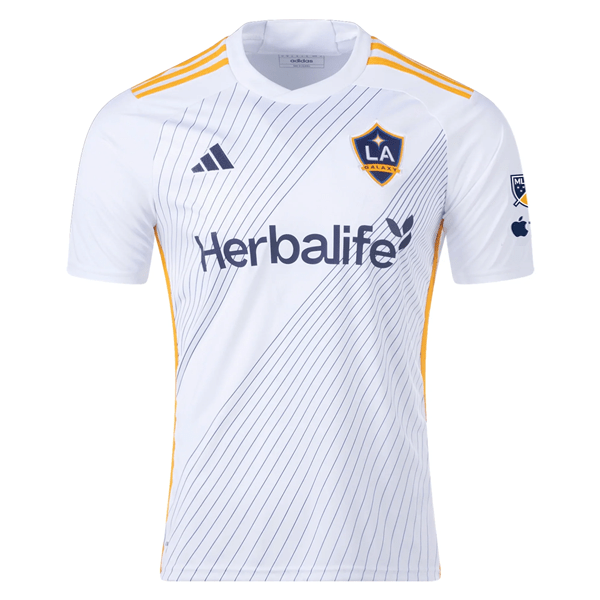 adidas LA Galaxy Dejan Joveljić Home Jersey w/ MLS + Apple TV Patches 24/25 (White/Yellow/Navy) | SoccerWearhouse