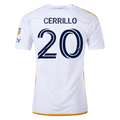 adidas LA Galaxy Edwin Cerrillo Home Jersey w/ MLS + Apple TV Patches 24/25 (White/Yellow/Navy)