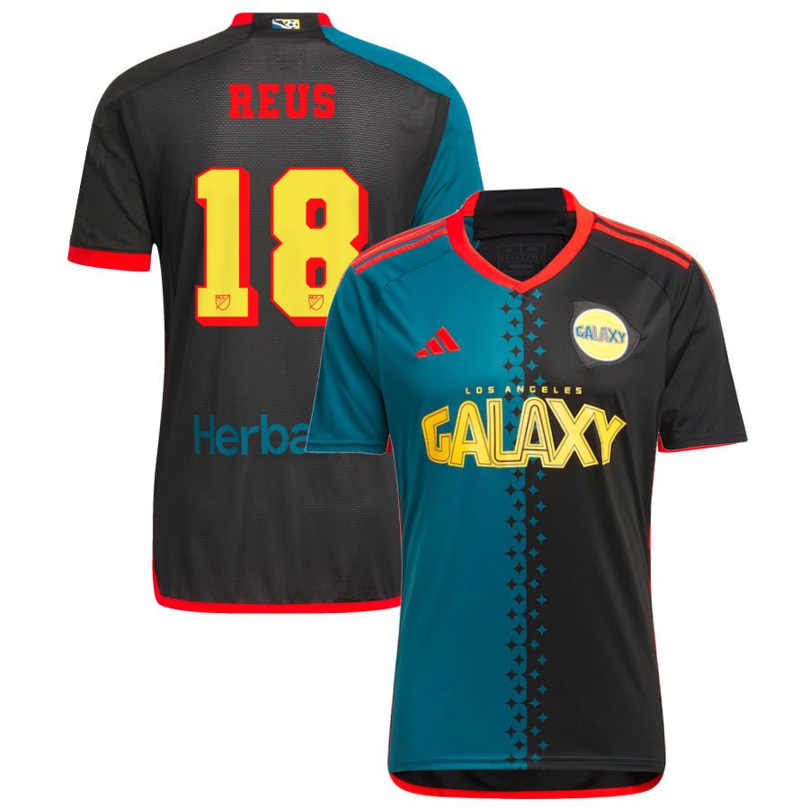 adidas LA Galaxy Marco Reus Third Jersey 24/25 (Black/Virdia) | SoccerWearhouse