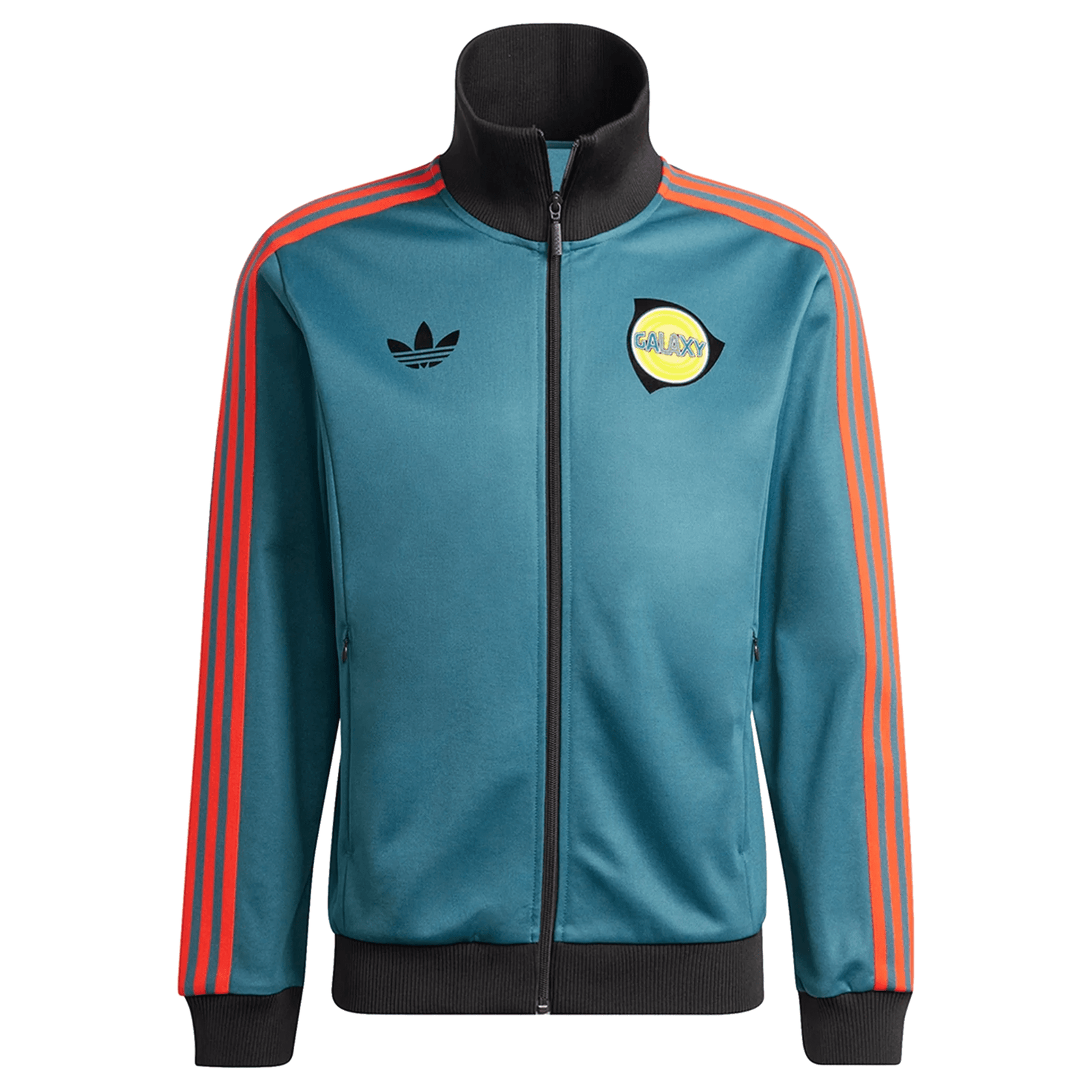 adidas LA Galaxy OG Beckenbauer Track Top Jacket 24/25 (Black/Viridian) | SoccerWearhouse