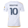 adidas LA Galaxy Riqui Puig Home Jersey w/ MLS + Apple TV Patches 24/25 (White/Yellow/Navy)