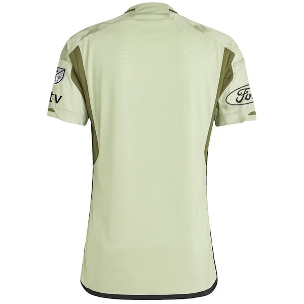 adidas LAFC Authentic Away Jersey 23/24 w/ MLS + Apple + Ford Patch (Green) | SoccerWearhouse