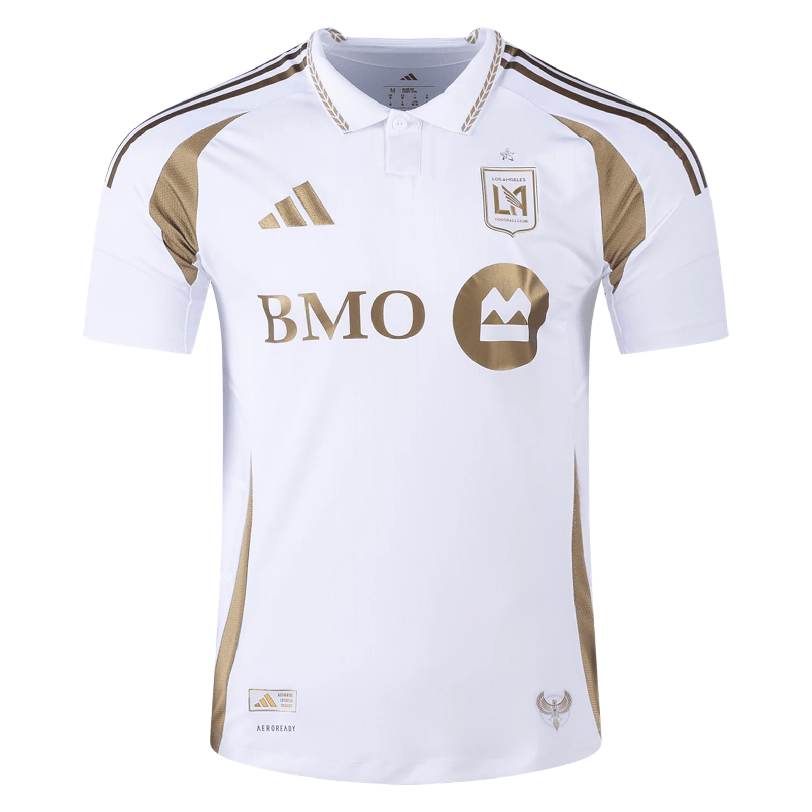 adidas LAFC Authentic Away Jersey 25/26 (White/Gold) | SoccerWearhouse