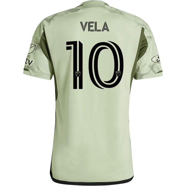 adidas LAFC Authentic Carlos Vela Away Jersey w/ MLS + Apple TV + Ford Patches 24/25 (Magic Lime) | SoccerWearhouse