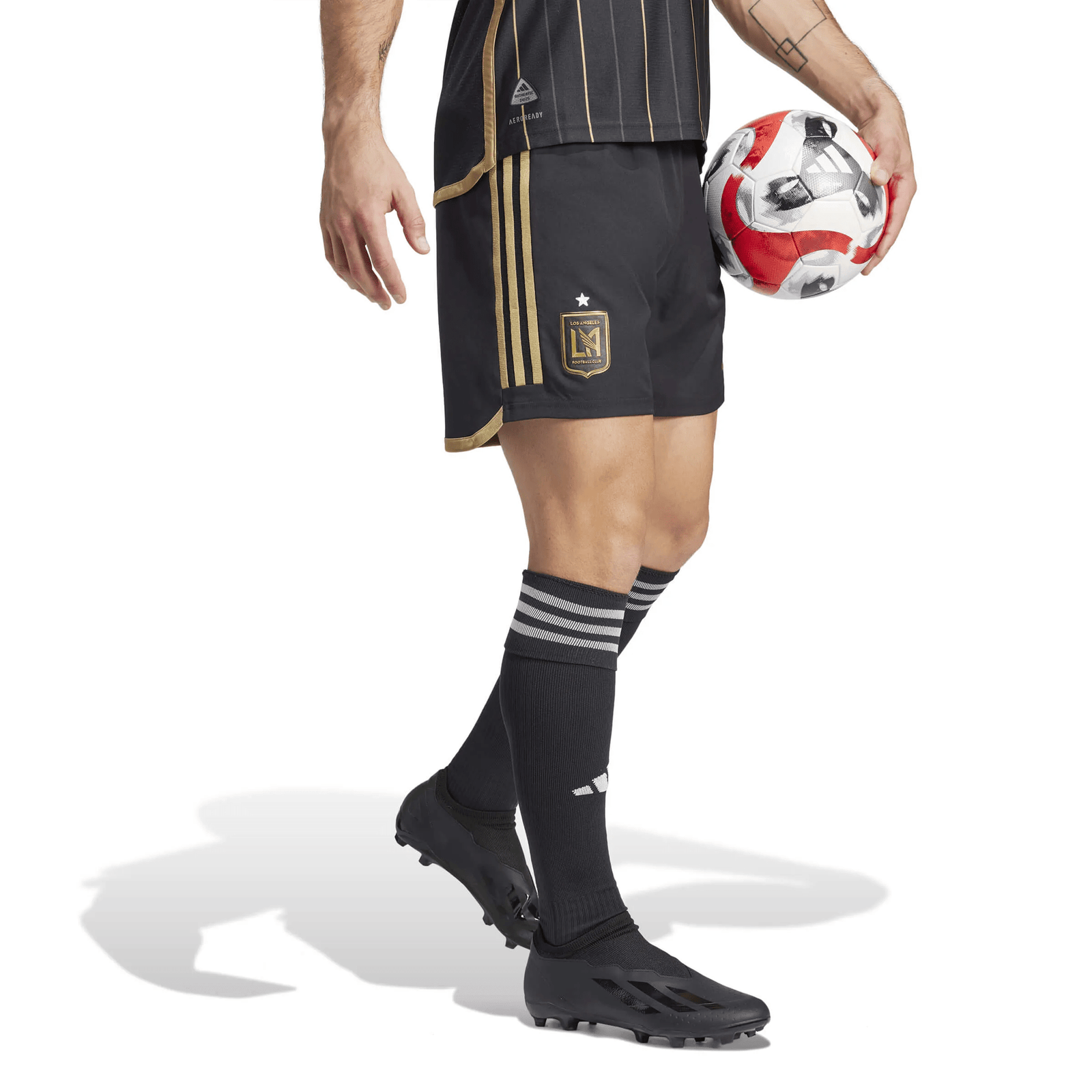 adidas LAFC Authentic Home Short (Black/Gold) | SoccerWearhouse