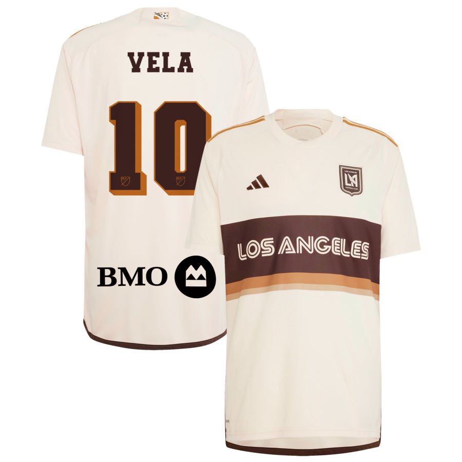 adidas LAFC Carlos Vela Third Jersey 24/25 (Linen/Dark Brown) | SoccerWearhouse