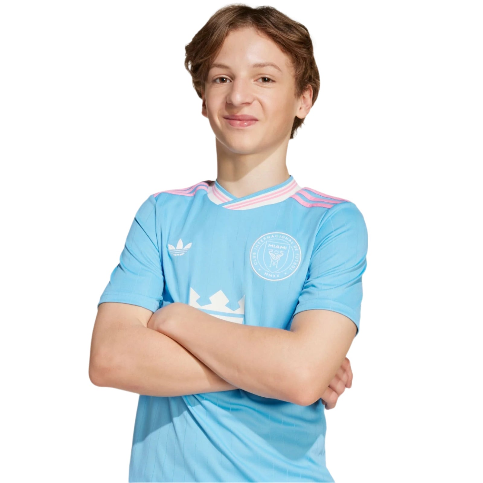 adidas Lionel Messi Youth Inter Miami 25/26 Third Jersey (Blue/Pink) | SoccerWearhouse