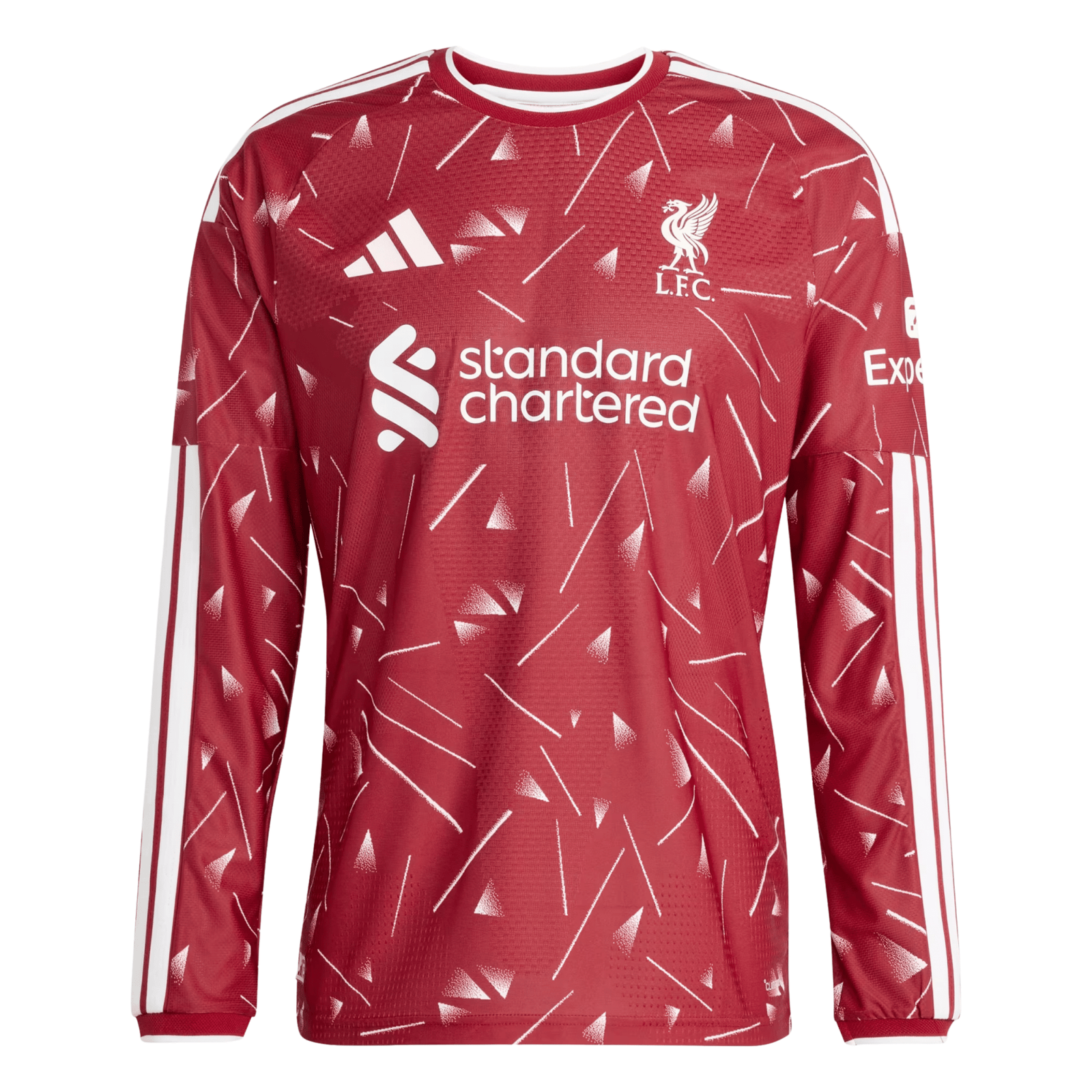 adidas Liverpool Authentic Long Sleeve Home Jersey 26/27 (Red) | SoccerWearhouse