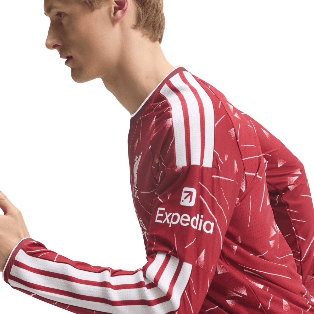 adidas Liverpool Authentic Long Sleeve Home Jersey 26/27 (Red) | SoccerWearhouse
