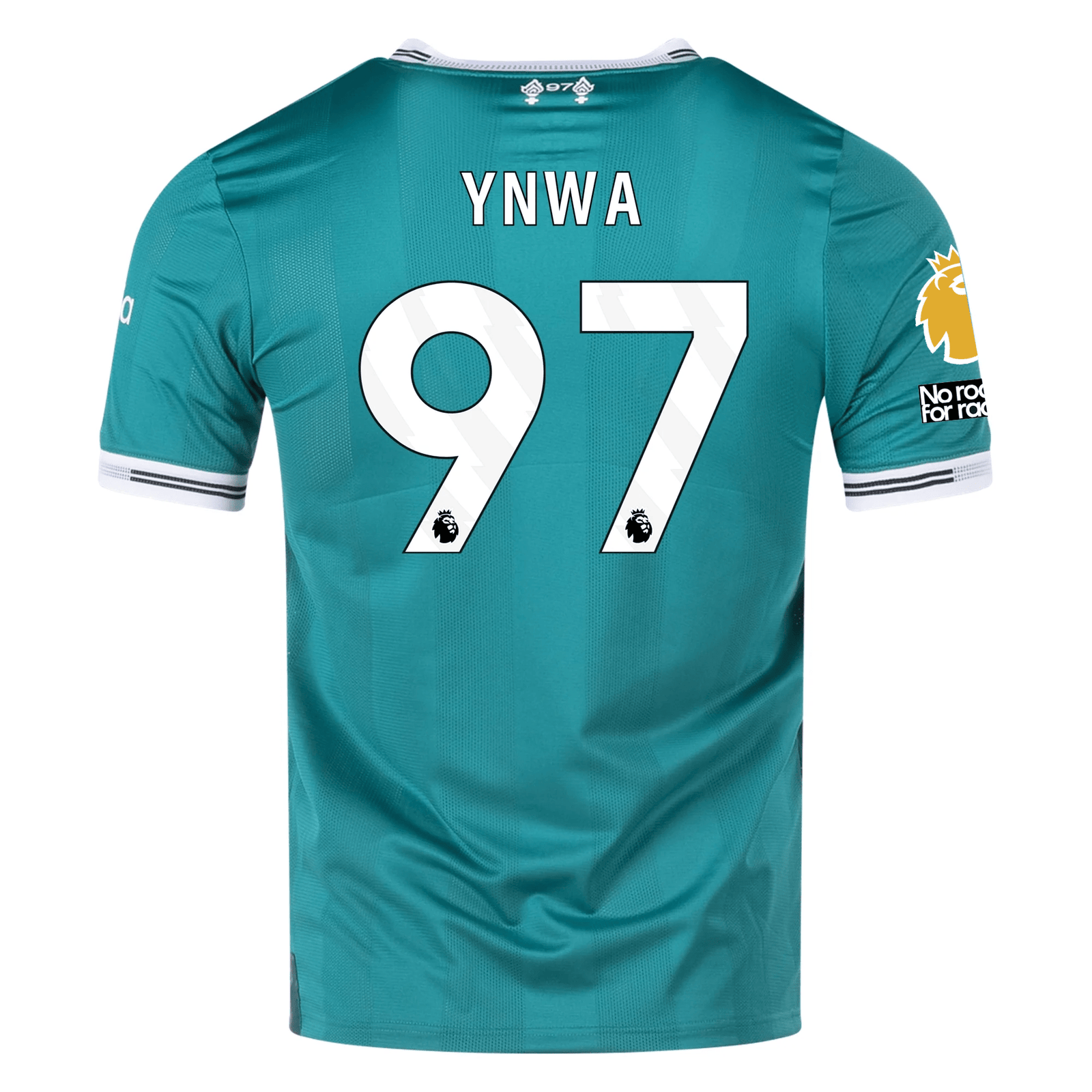 adidas Liverpool FC Authentic YNWA Third Jersey w/ EPL + No Room For Racism Patches 25/26 (Sea Green) | SoccerWearhouse