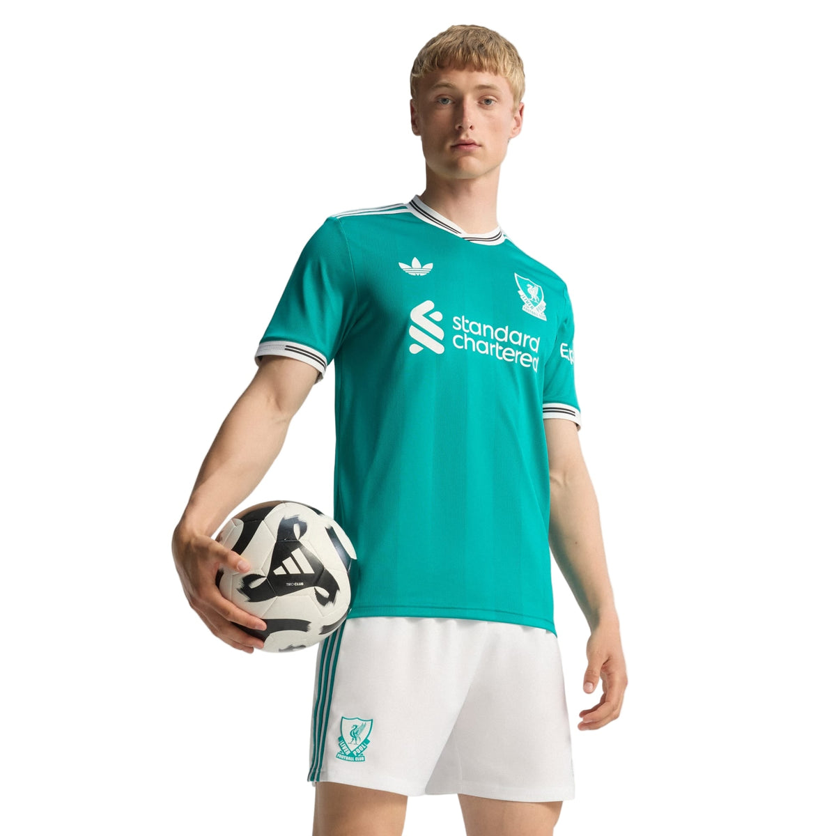adidas Liverpool FC Authentic YNWA Third Jersey w/ EPL + No Room For Racism Patches 25/26 (Sea Green) | SoccerWearhouse