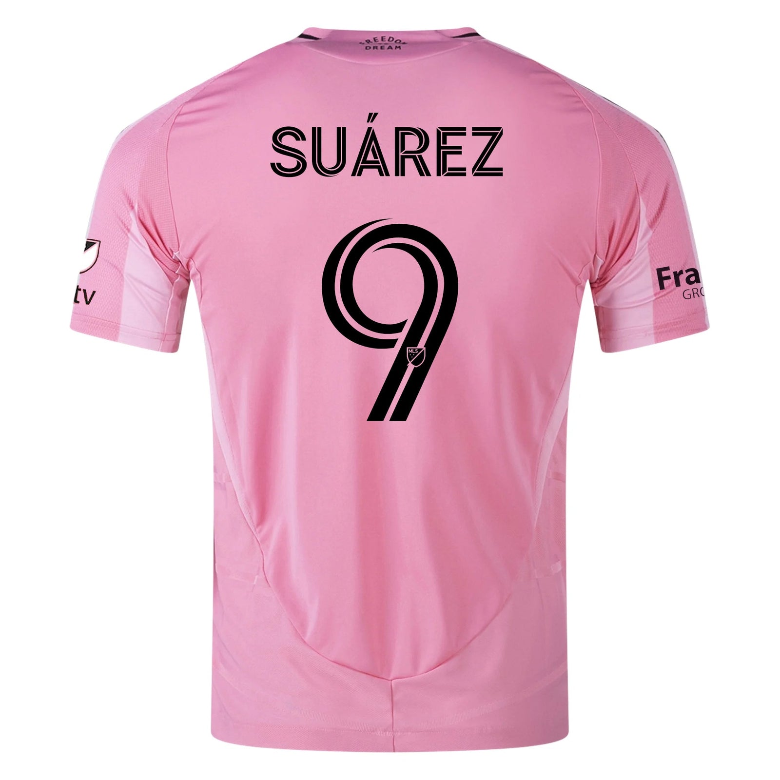 adidas Luis Suárez Inter Miami CF Authentic Home Jersey 25/26 w/ MLS Patches + Sponsor (Easy Pink) | SoccerWearhouse