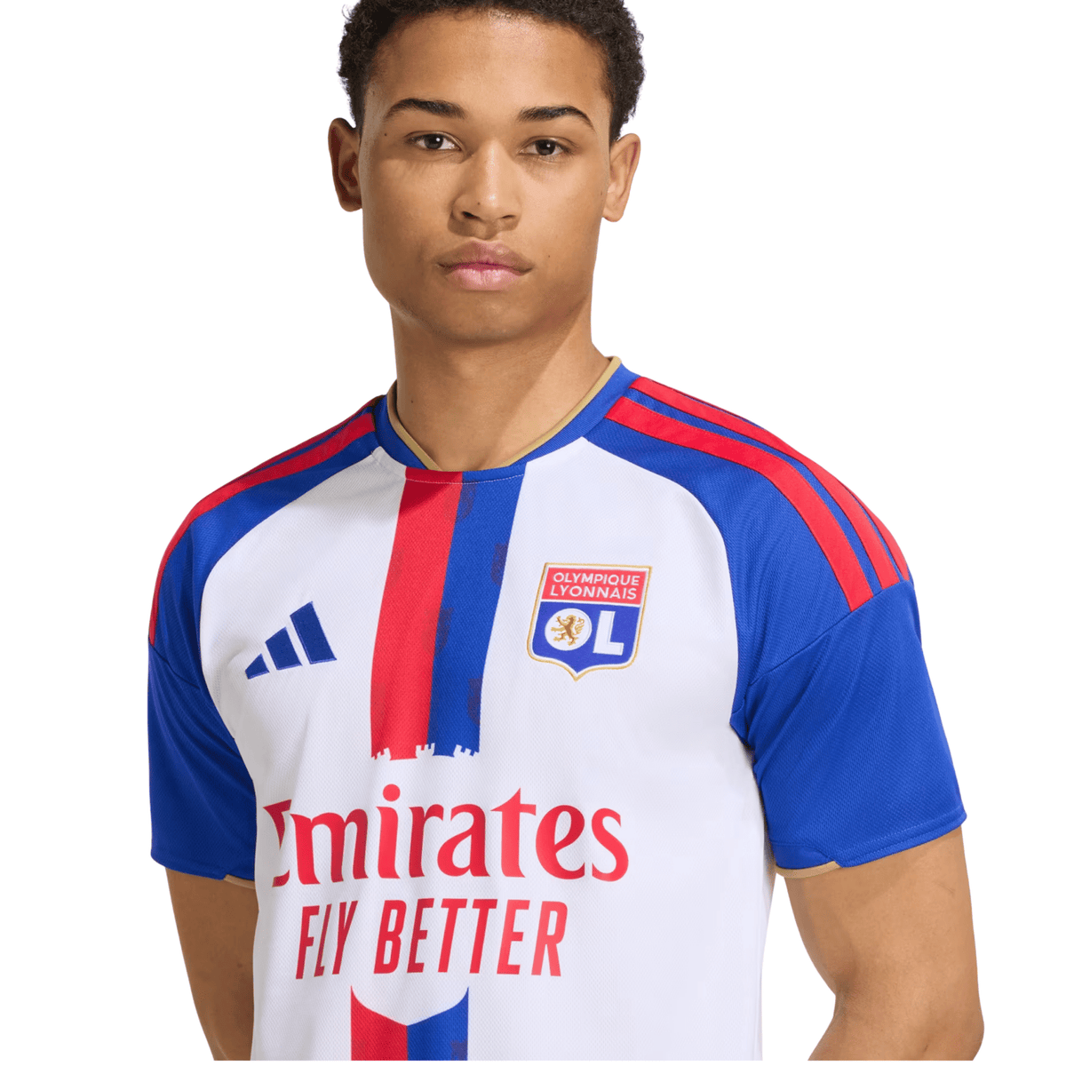 adidas Lyon Home Jersey 26/27 (White/Blue/Red) | SoccerWearhouse