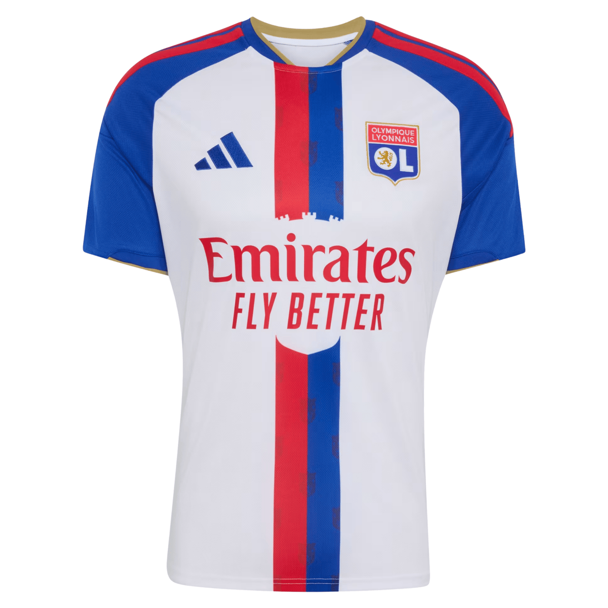 adidas Lyon Home Jersey 26/27 (White/Blue/Red) | SoccerWearhouse