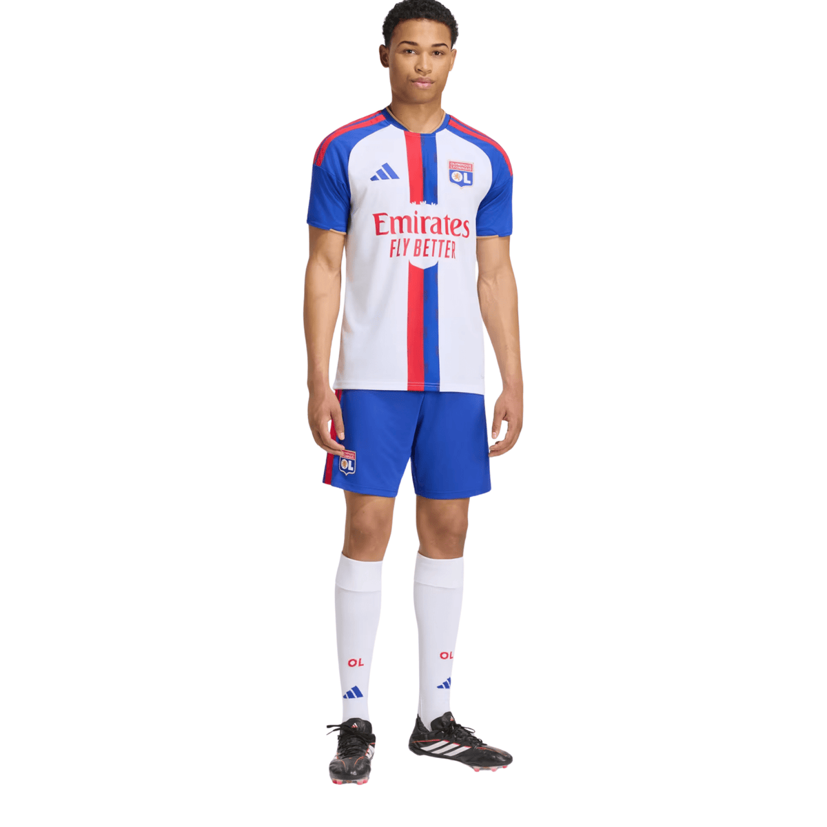 adidas Lyon Home Jersey 26/27 (White/Blue/Red) | SoccerWearhouse