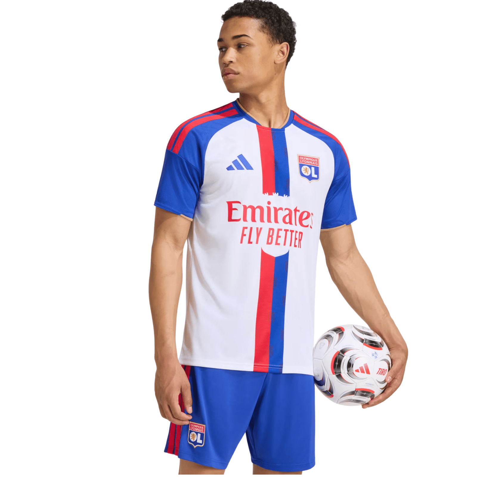 adidas Lyon Home Jersey 26/27 (White/Blue/Red) | SoccerWearhouse