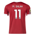adidas M. Salah Men's Liverpool Home Jersey 25/26 w/ NRFR + EPL Champions Patch (Strawberry Red)