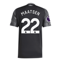 adidas Maatsen Men's Aston Villa 25/26 Away Jersey w/ EPL + NRFR Patches (Black/Global Blue)