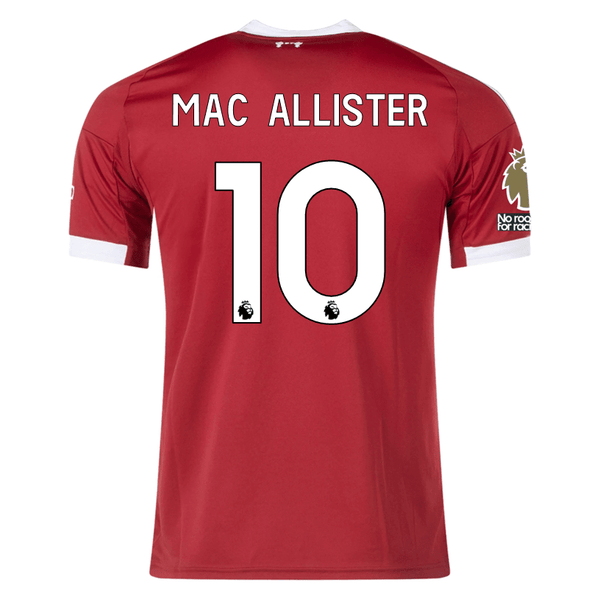 adidas Mac Allister Men's Liverpool Home Jersey 25/26 w/ NRFR + EPL Ch