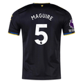 adidas Maguire  Men's Manchester United Authentic Third Jersey 25/26 w/ NRFR + EPL Patches (Black)
