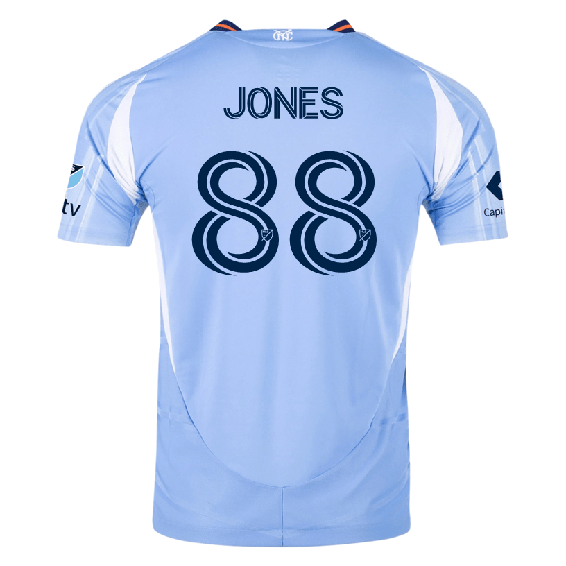 adidas Malachi Jones New York City FC Authentic Home Jersey 25/26 w/ MLS Patches (Bahia Light Blue) | SoccerWearhouse
