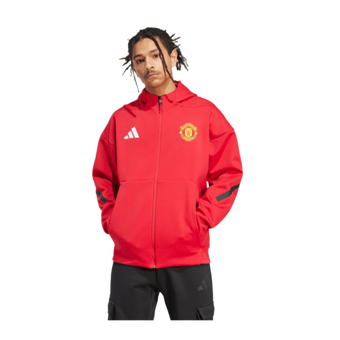 adidas Manchester United 25/26 Anthem Jacket (Red) | SoccerWearhouse