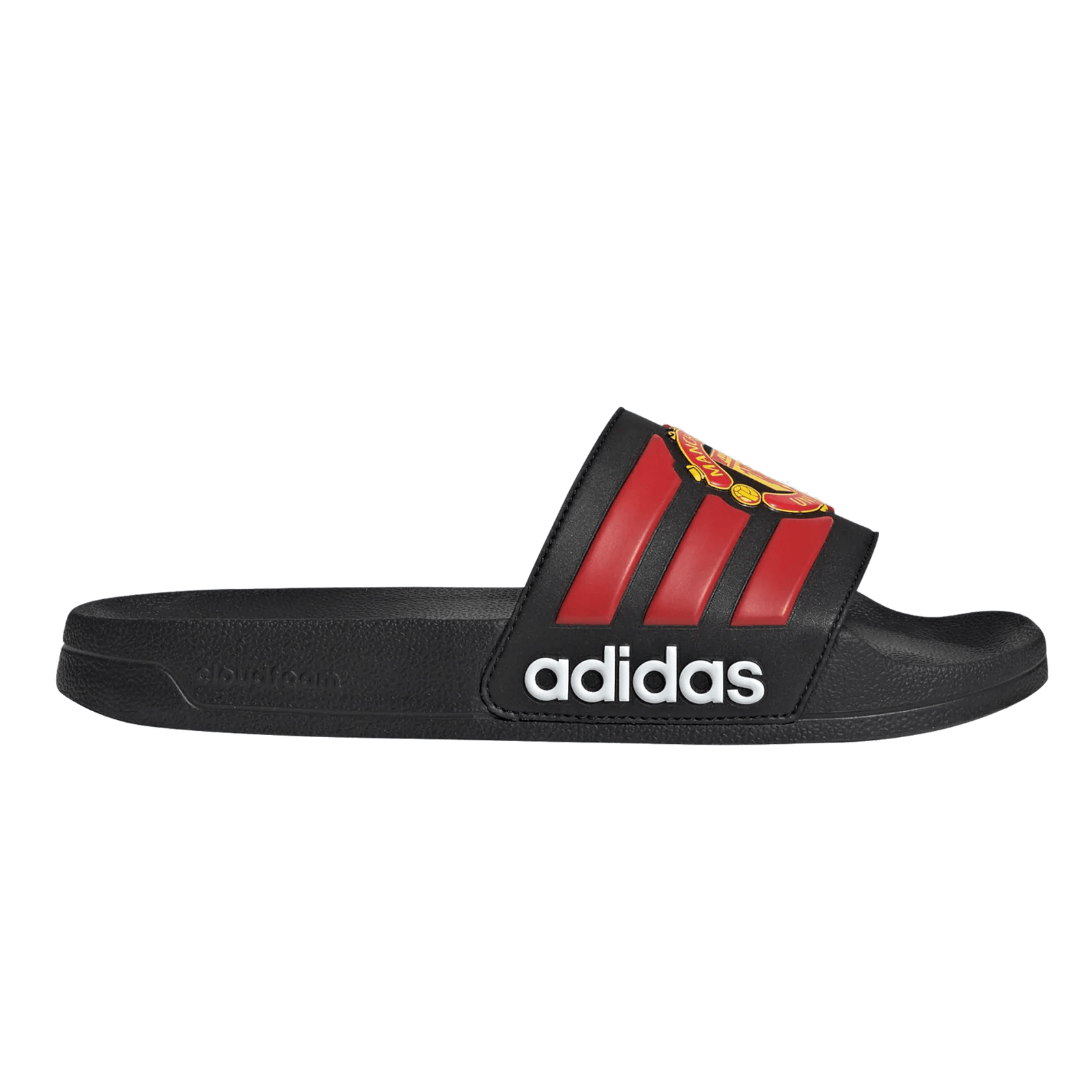 Adidas Manchester United Adilette Shower Sandal (Black/Red) | SoccerWearhouse