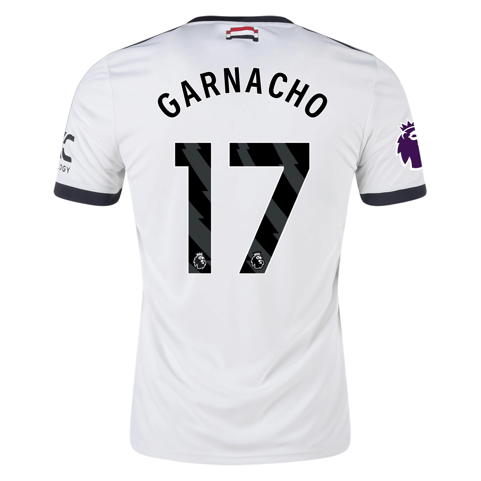 adidas Manchester United Alejandro Garnacho Third Jersey w/ EPL Patch 24/25 (Off White) | SoccerWearhouse