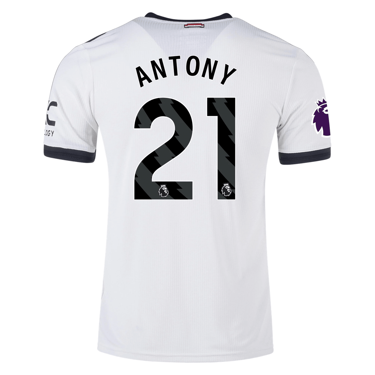 adidas Manchester United Antony Authentic Third Jersey w/ EPL Patch 24/25 (Off White) | SoccerWearhouse